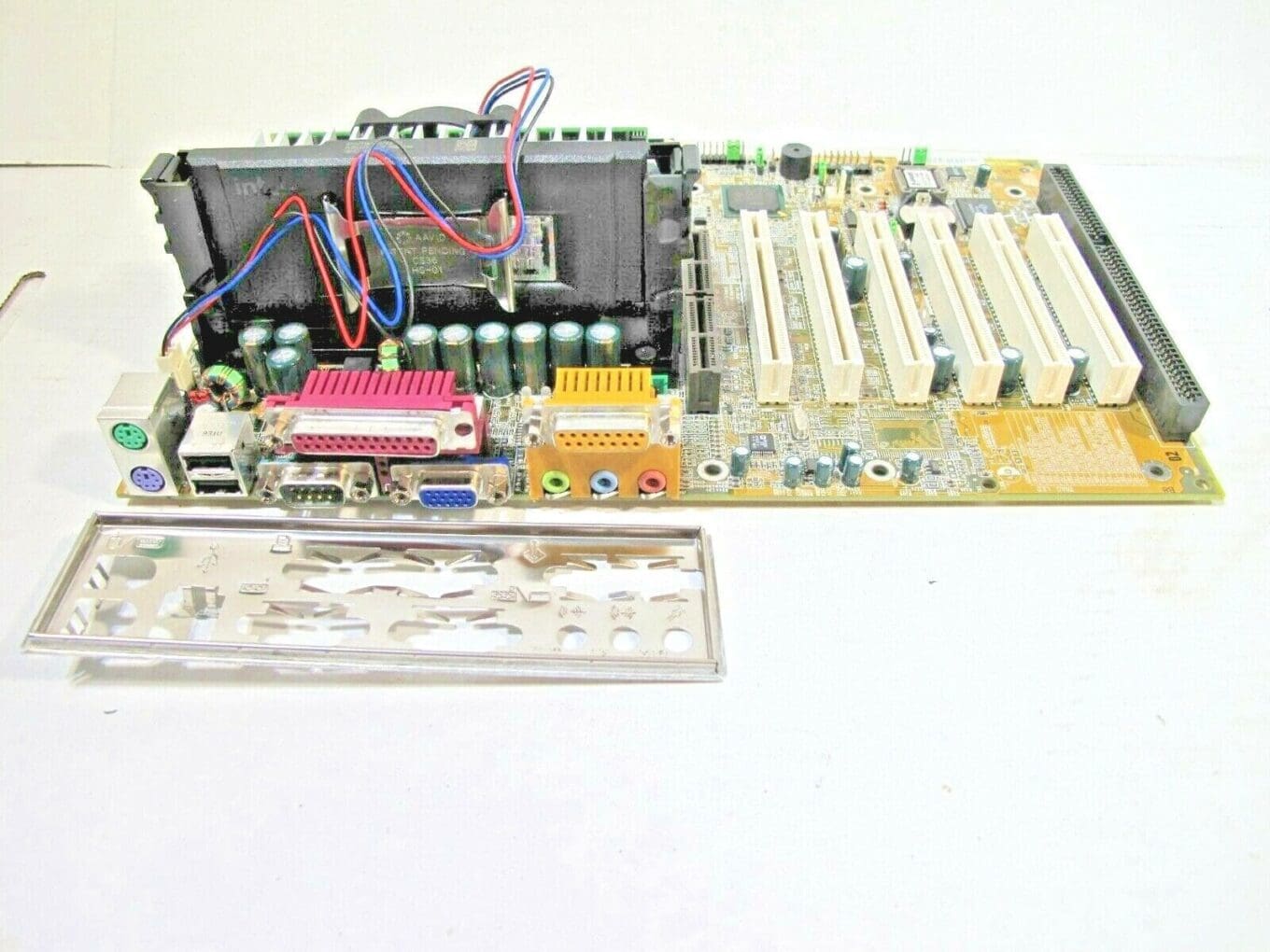 MSI MS-6182 MOTHERBOARD + PENTIUM II SL3EE + RAM + I/O SHIELD