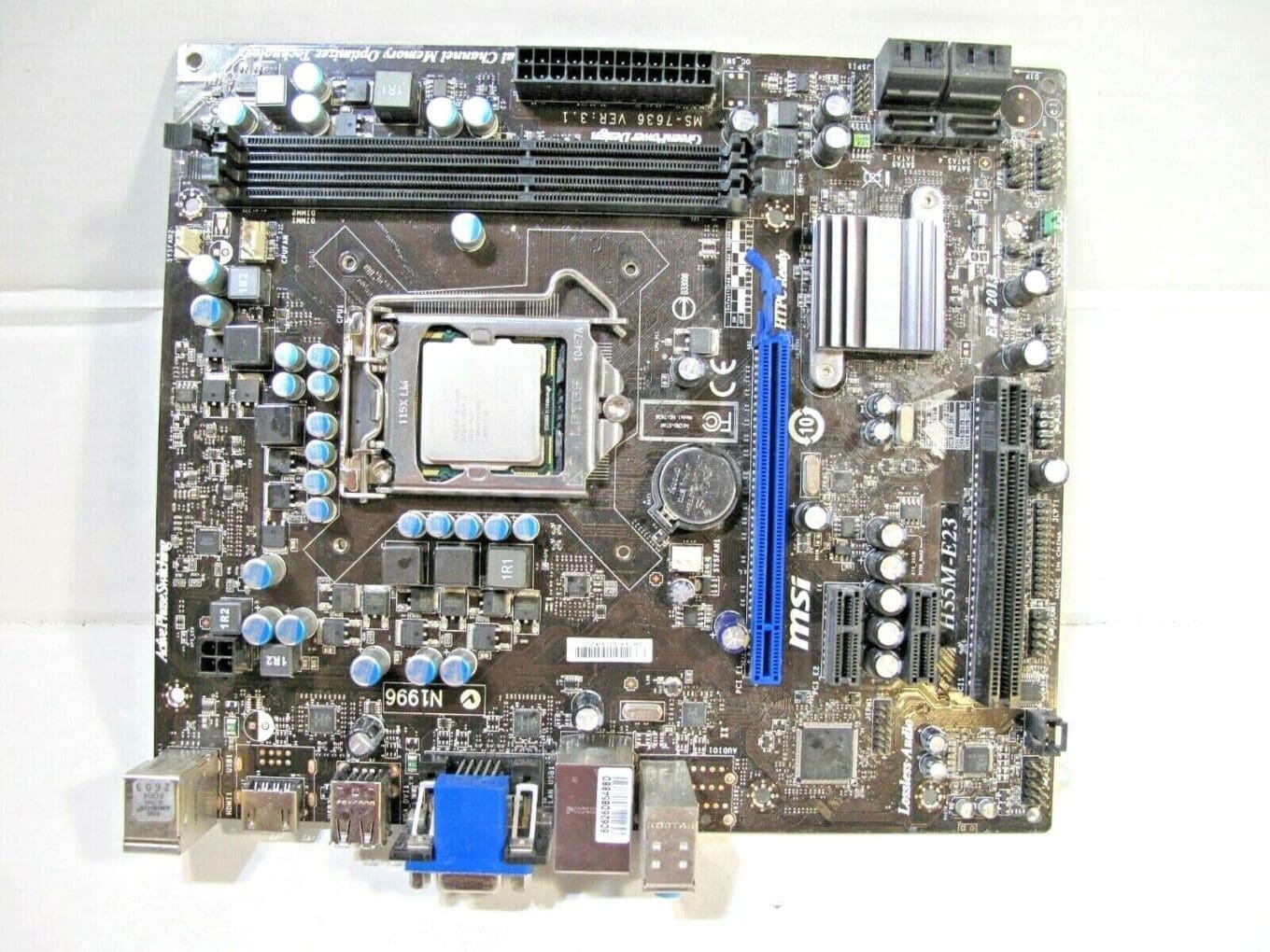 MSI H55M-E23 MS-7636 VER 3.1 SOCKET 1156 HDMI MOTHERBOARD +I3-550 CPU