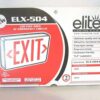 LOT OF 2 each Elite Lighting ELX-504-R-W Emergency Exit Sign for Damp Location