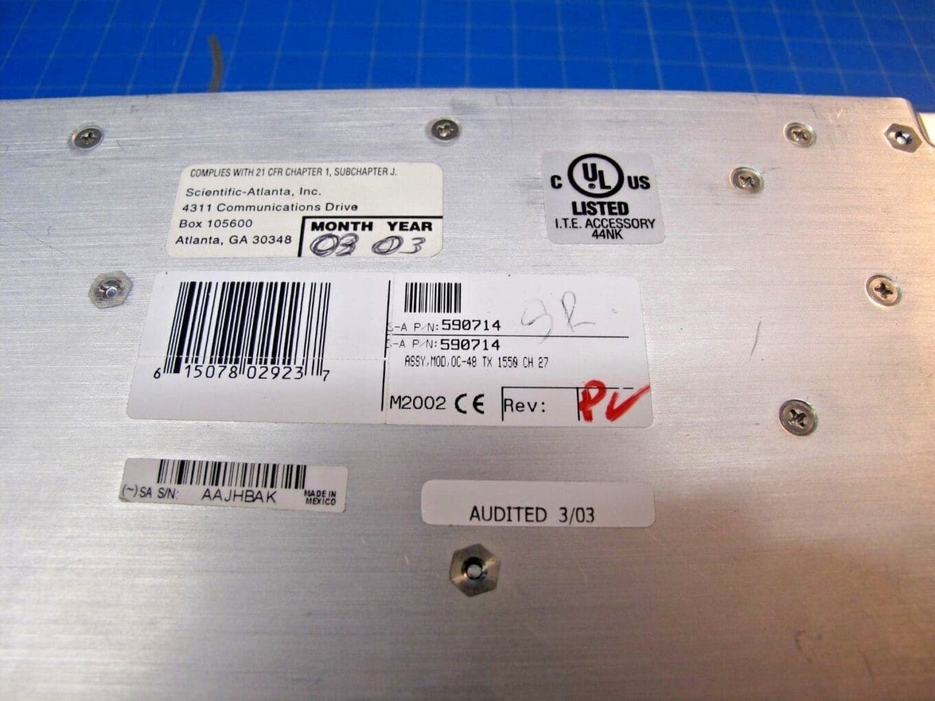Scientific-Atlanta 590714 PRISMA DT OTU MODEL 2512, OPTICAL TRANSMITTER