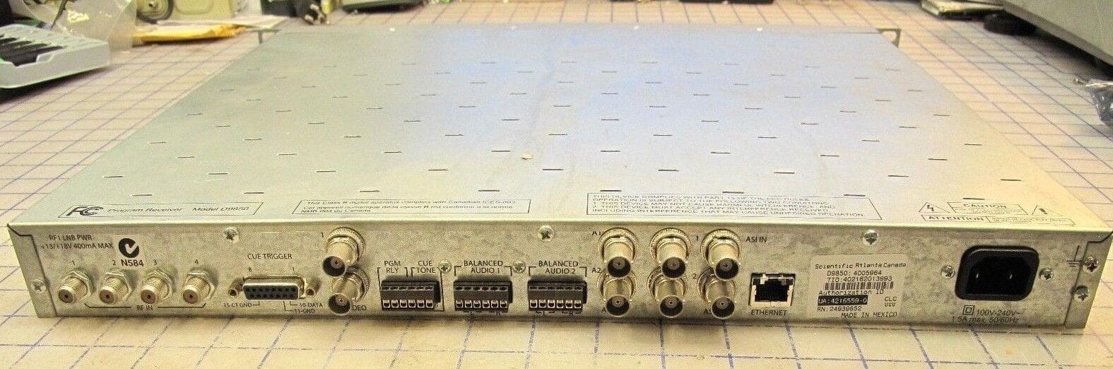 PowerVu SCIENTIFIC ATLANTA D9850 Program Receiver Channel Signal Tuner Box