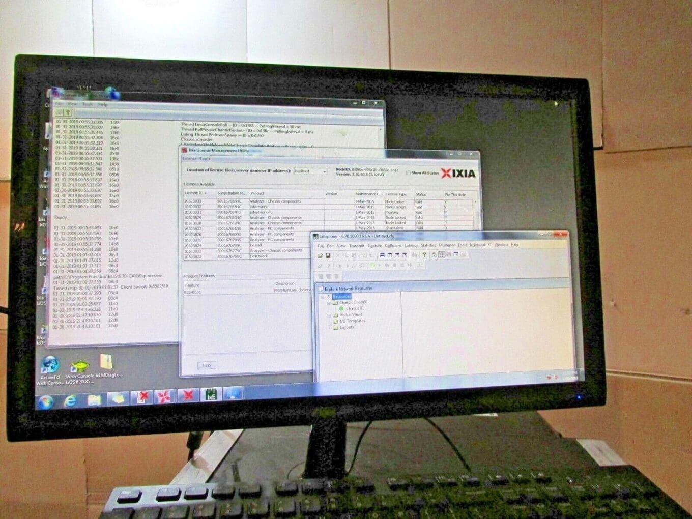 IXIA XG12 12-SLOT MODULAR CHASSIS WITH PERMANENT LICENSE IxOS 6.70.1050.7
