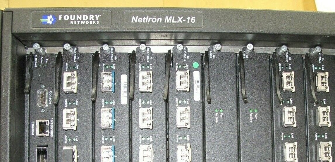 Foundry Networks Netiron Chassis NI-MLX-16-AC Loaded