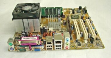 HP 5187-4913 A7V8X-LA / AMD SEMPRON CPU + 1GB. RAM + H/S AND FAN