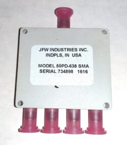 JFW INDUSTRIES 4-Way Power Divider/Combiner 2-8 GHz, 50PD-638 SMA