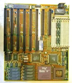 JOINDATA SYSTEMS G486SLC-4 MOTHERBOARD + INTEL 25MHz i486 SX A80486SX-25 CPU