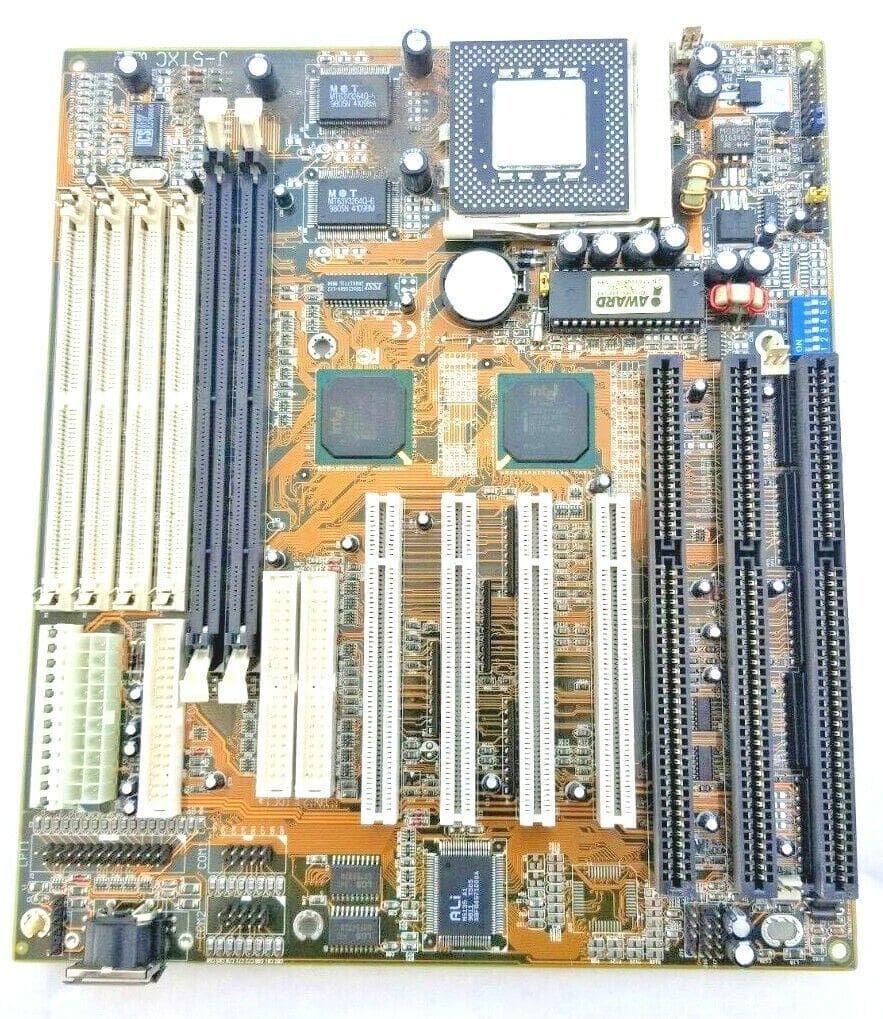J-MARK J-5TXC Ver 2 MOTHERBOARD + 233MHz INTEL PENTIUM MMX SL27S CPU