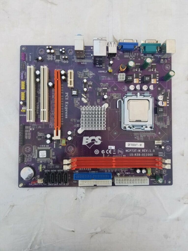 ECS MCP73T-M Motherboard + 2.53GHz INTEL CORE 2 DUO SLAVN CPU