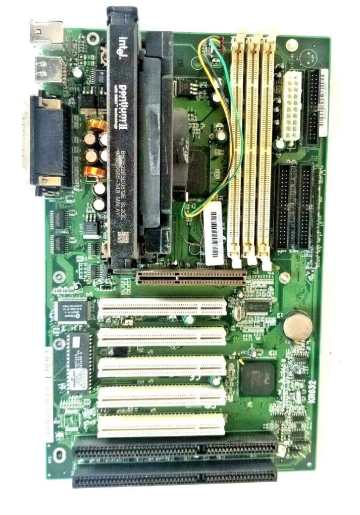 BCM KR632 MOTHERBOARD + INTEL PENTIUM II 300MHz SL2QC CPU + H/S & FAN