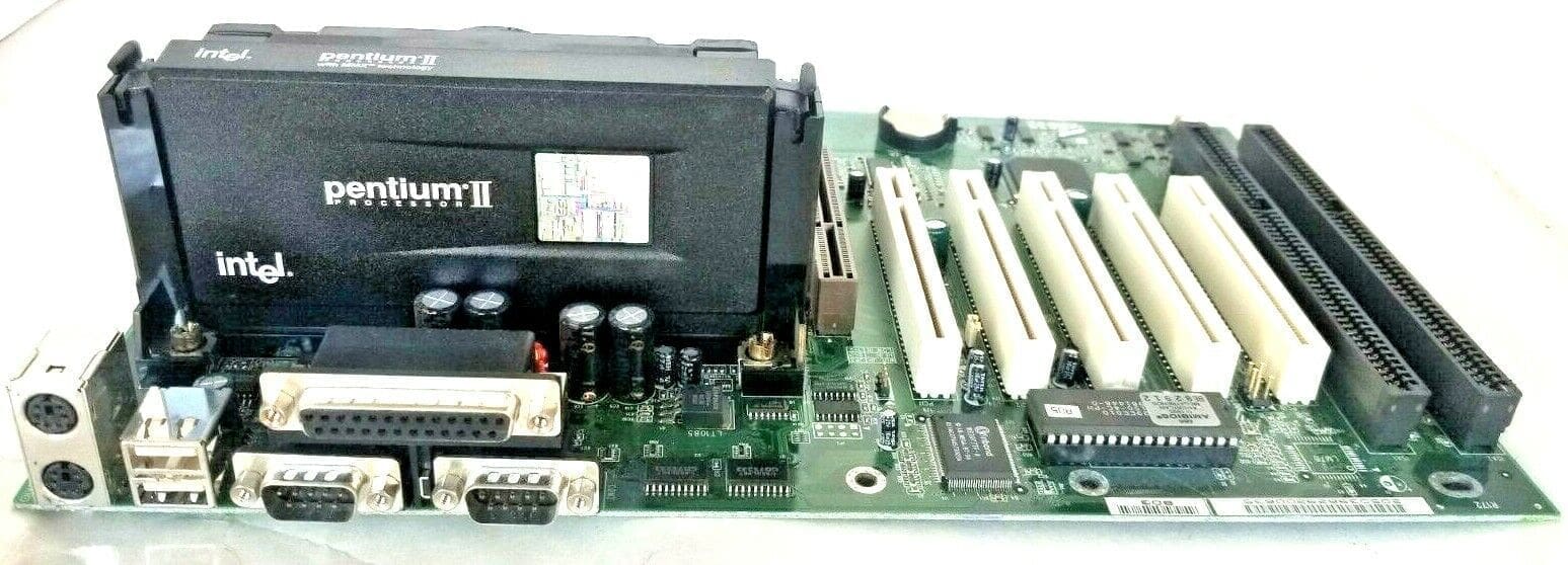 BCM KR632 MOTHERBOARD + INTEL PENTIUM II 300MHz SL2QC CPU + H/S & FAN