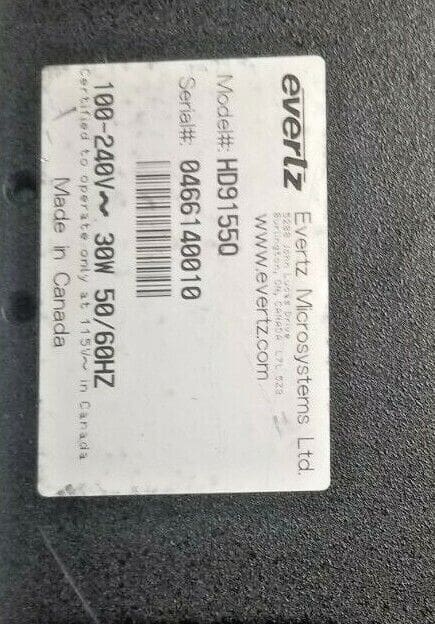 EVERTZ HD9155Q HD PRODUCTION AFTERBURNER