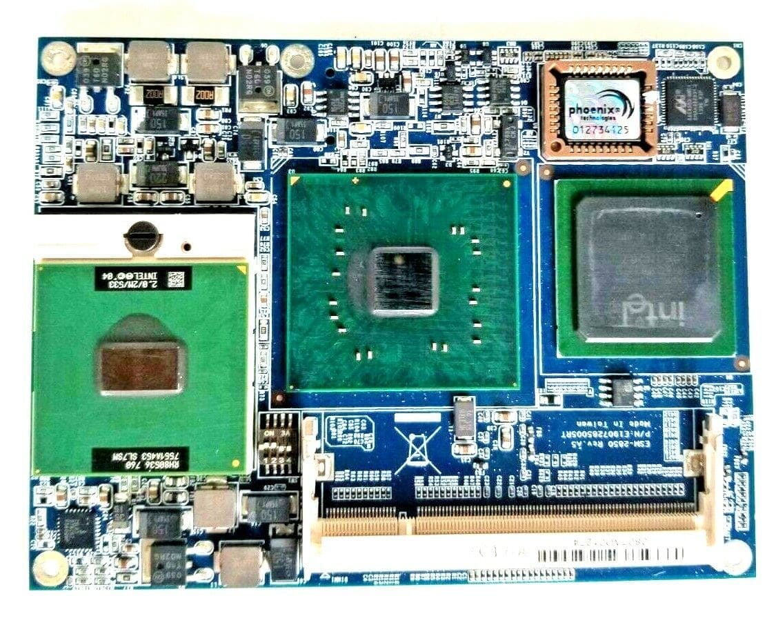 AVALUE ESM-2850 REV A5 MOTHERBOARD +2GHz INTEL Pentium M 760 SL7SM CPU + 2GB RAM
