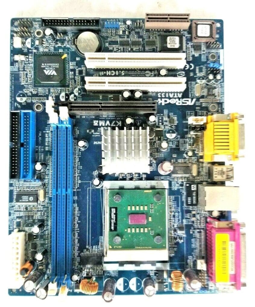 ASROCK K7VM3 MOTHERBOARD + 2.08GHz AMD ATHLON XP-2800 AXDA2800DKV4D CPU
