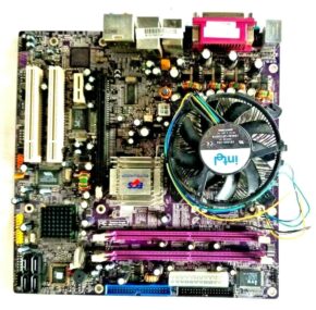 ECS 945G-M3 MOTHERBOARD + 2.8GHz INTEL PENTIUM 4 SL7J5 + H/S & FAN