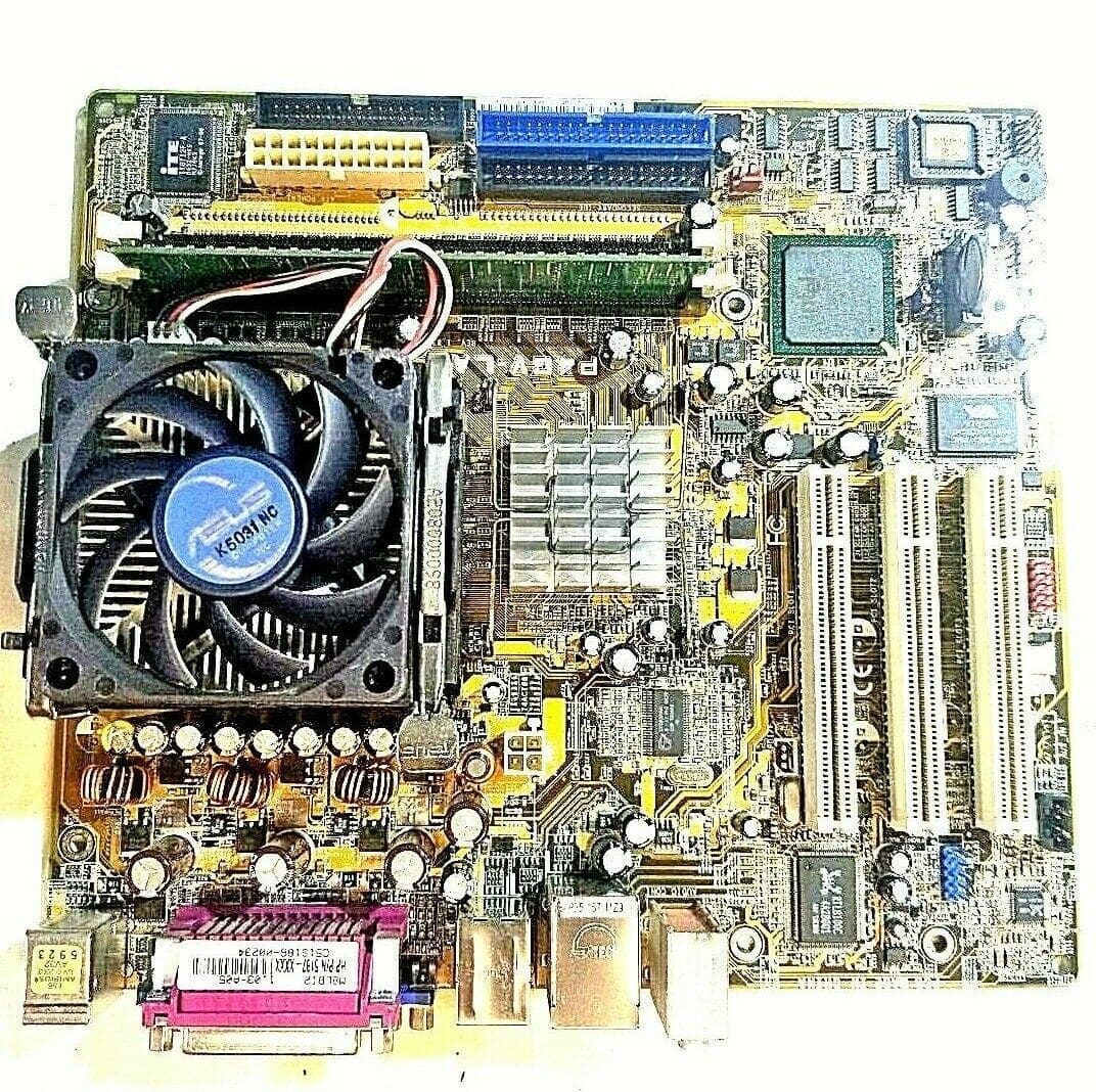 ASUS P4GV-LA MOTHERBOARD + 2.8GHz INTEL CELERON D SL7NW CPU+256MB RAM +H/S & FAN