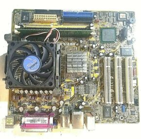 ASUS P4GV-LA MOTHERBOARD + 2.8GHz INTEL PENTIUM 4 SL7E5 CPU+256MB RAM +H/S & FAN