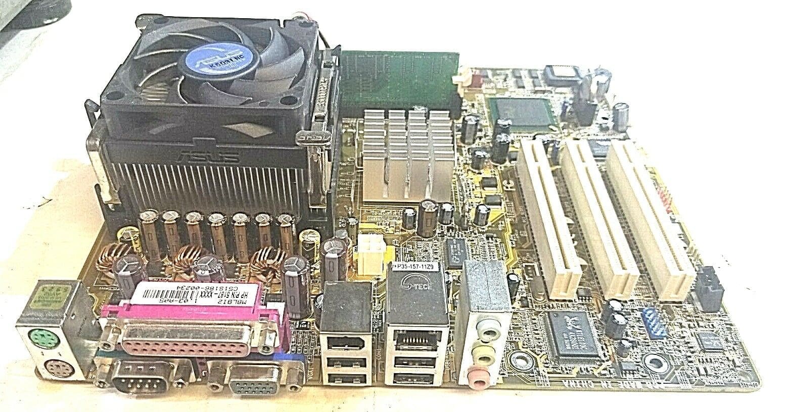 ASUS P4GV-LA MOTHERBOARD + 2.8GHz INTEL PENTIUM 4 SL7E5 CPU+256MB RAM +H/S & FAN