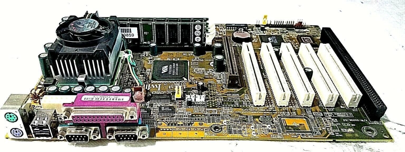 IWill VA133PLUS MOTHERBOARD + 850MHz INTEL CELERON SL54Q CPU + AVED RAM +H/S/FAN