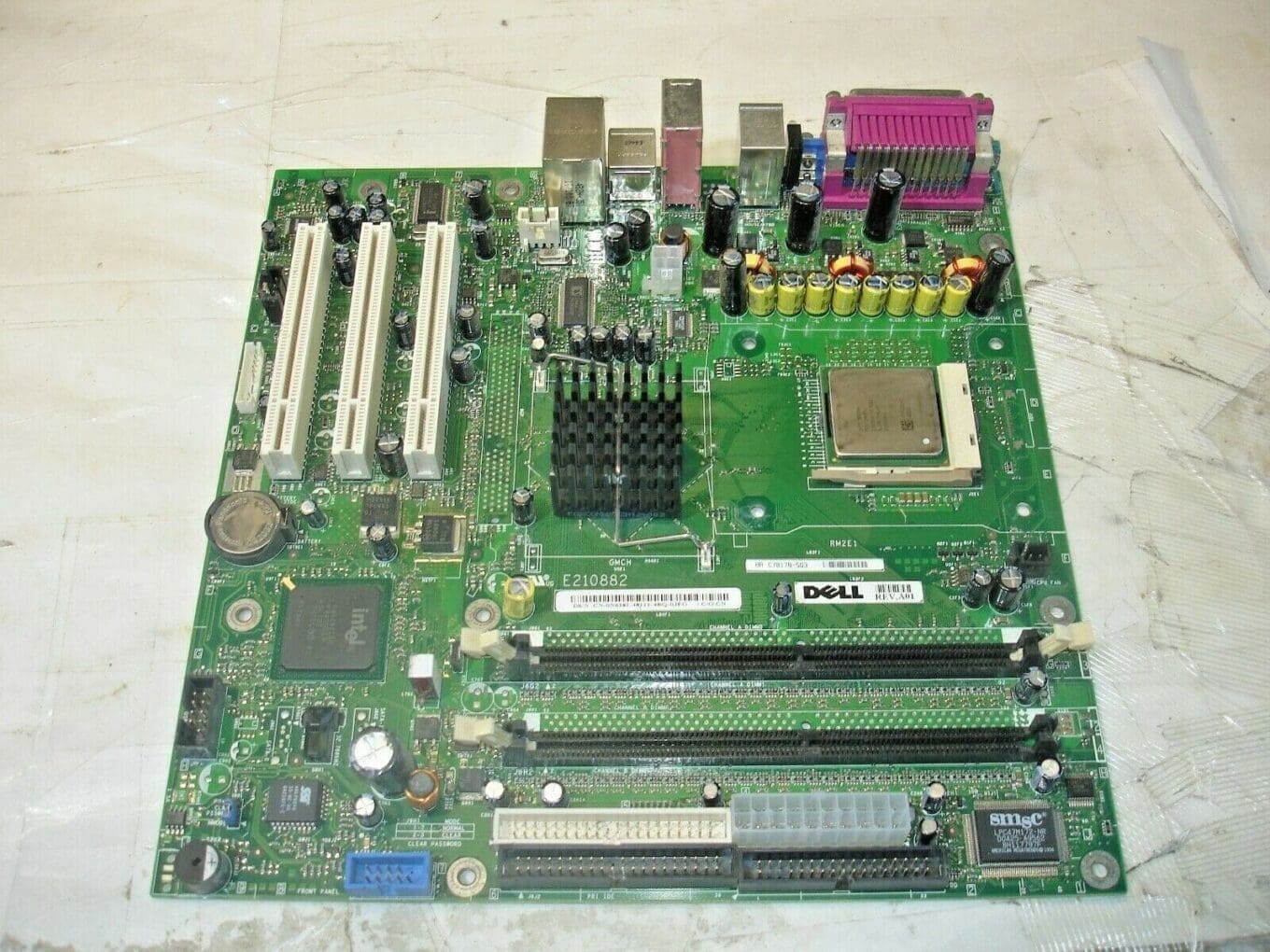 DELL 0N6381 MOTHERBOARD+INTEL PENTIUM 4 SL7PK CPU