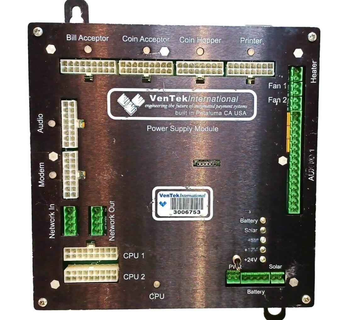 Ventek International Model 600 Automated Fee Machine Power Supply 02-309