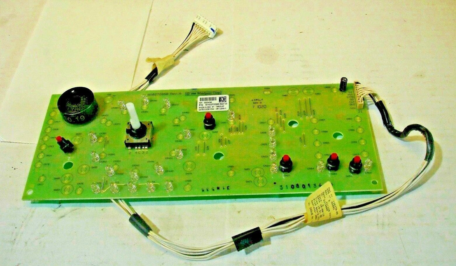 WHIRLPOOL WASHER CONTROL BOARD W10272596 REV D