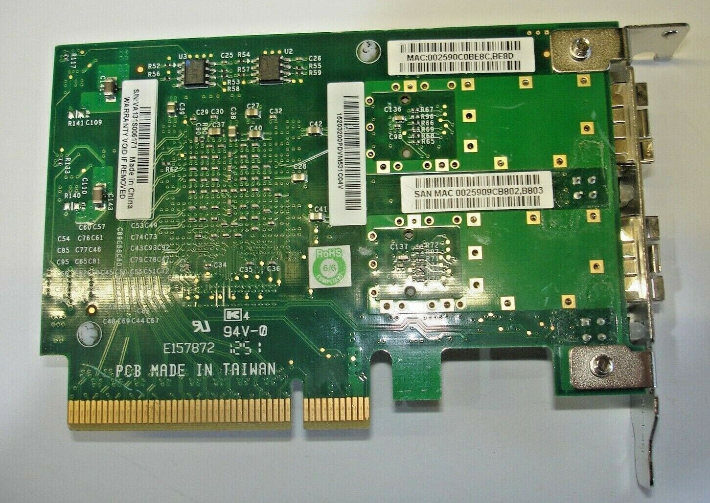 AOC-STGN-I2S SUPERMICRO REV 2.11 DUAL PORT 10 GIGABIT ETHERNET CAR