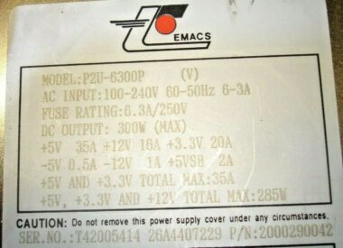 Emacs P2U-6300P Switching Power Supplies 285W