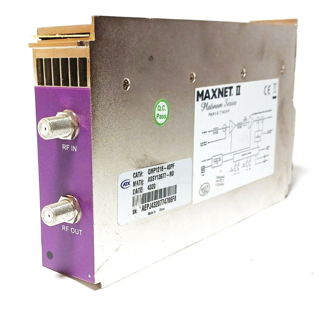 MAXNET II QMP-1218-40PF ATX AMPLIFIER 1.2GHZ RF A/B SWITCH 2WAY SPLTR F CONN