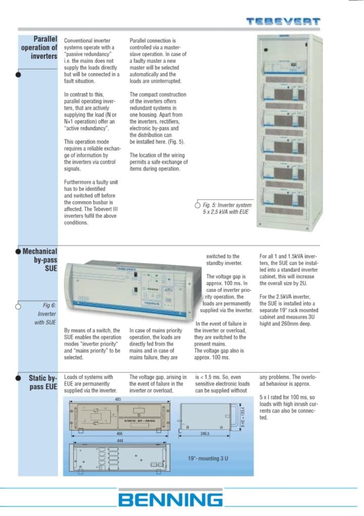 Benning Tebevert 5000 G48E120/41.7/3rfg-PWE, 120325.16 Opt.: 0005 5kVA Inverter