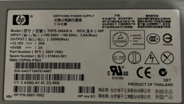 HP TDPS-250AB A 250W SWITCHING POWER SUPPLY