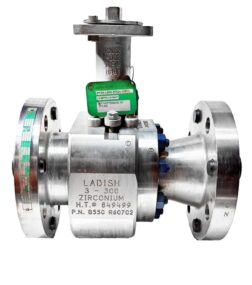 Ladish 3" Zirconium Ball Valve B550 API 607 Class 300 P135-L630-DR24-E30N