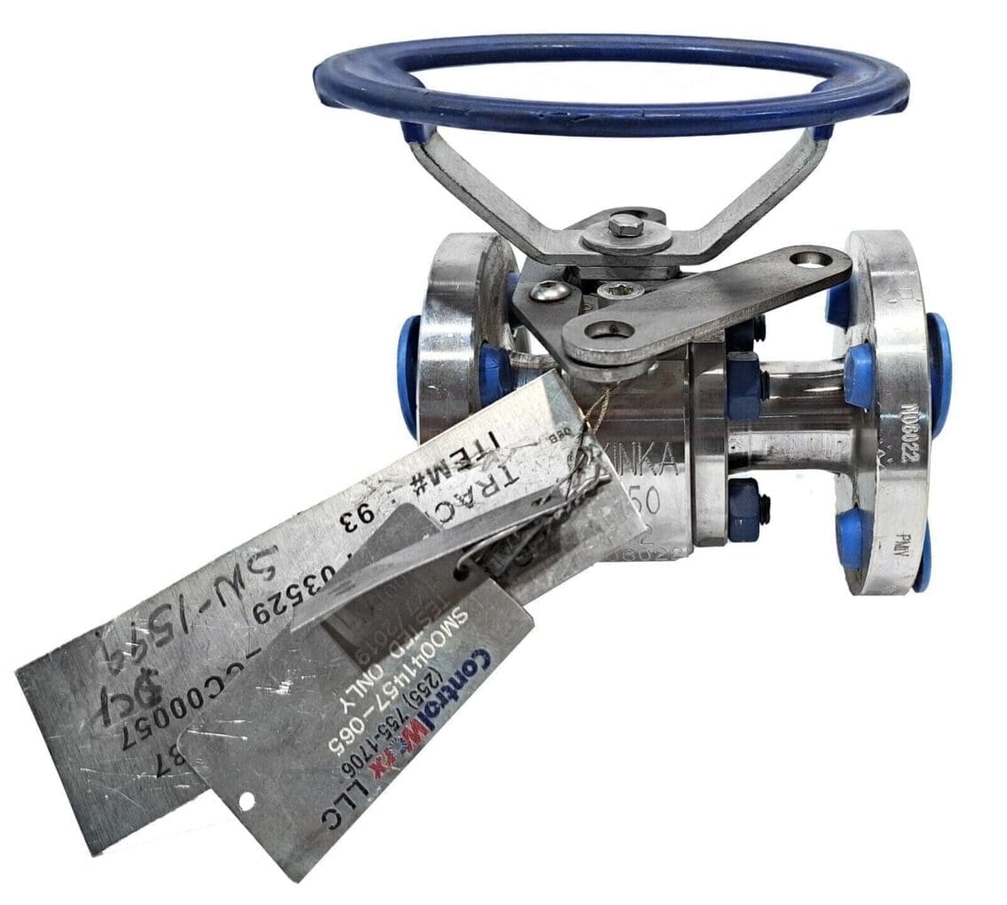 Kinka K41150 1/2" Hastelloy Ball Valve API 608 Class 150, 290 PSI at 100°F