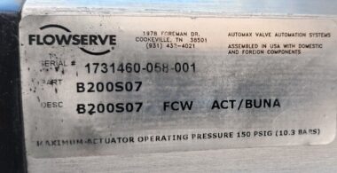 Flowserve 4" Hastelloy Ball Valve, 4.0 Z301 H4-W-H4/M01-CM10272 +B200S07 Act