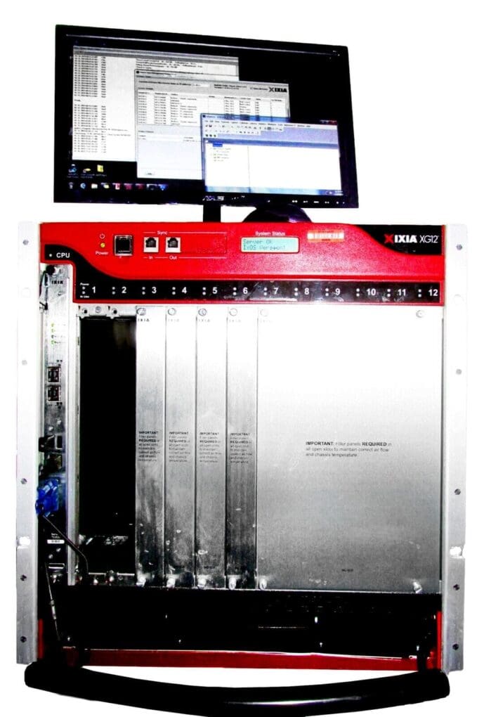 IXIA XG12 12-SLOT CHASSIS WIN 7 IxOS 9.00.1500.15 Patch 1 + 53 licensed Features
