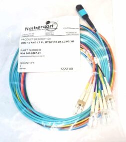 OM3 12 Cores MTE Female to Fan Out 4 DX LC/PC Fiber Optic Patch Cord 3 Meters
