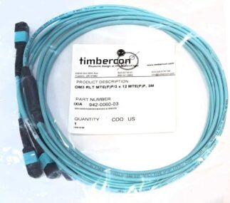OM3 RLT MTE(F)F/3 x 12 MTE(F)F, 3M Fiber Optic Fan Out Patch Cord 3 Meters