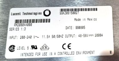 Lucent Technologies RM2000AA000 Series 1:3 2000W Power Supply