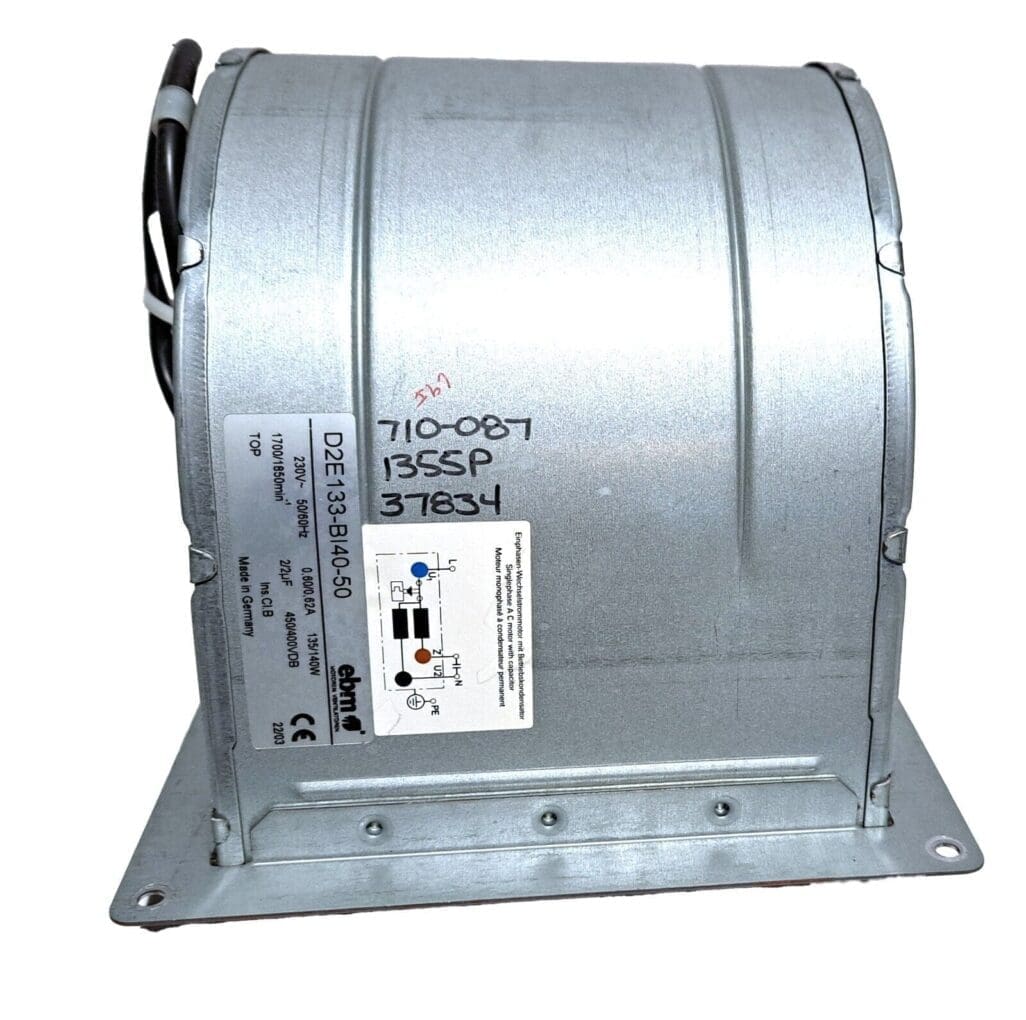 EBM D2E133-B140-50 Fan Blower, Centrifugal 230VAC Rectangular and Rounded