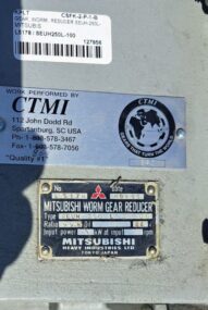 MHI Mitsubishi Heavy Industries Worm Gear Reducer SEUH-250-L-100 with 99.8 Ratio