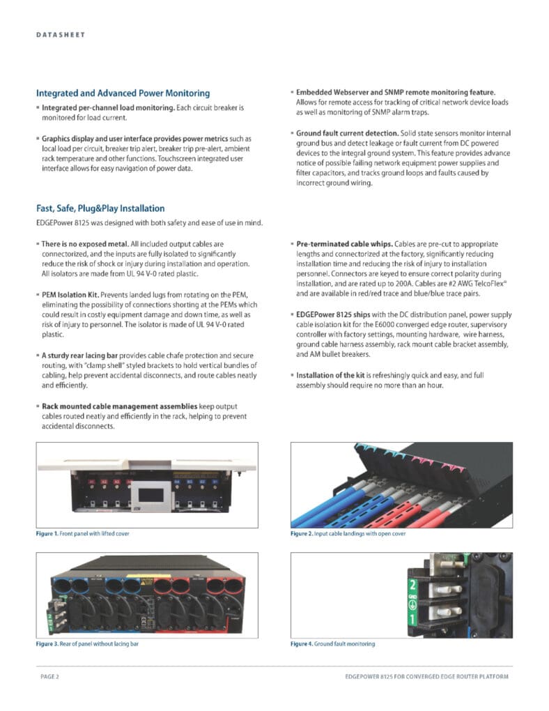 COMM/NET SYSTEMS EDGEPower 8125 Rackmount DC Power Distribution 016-1599-10
