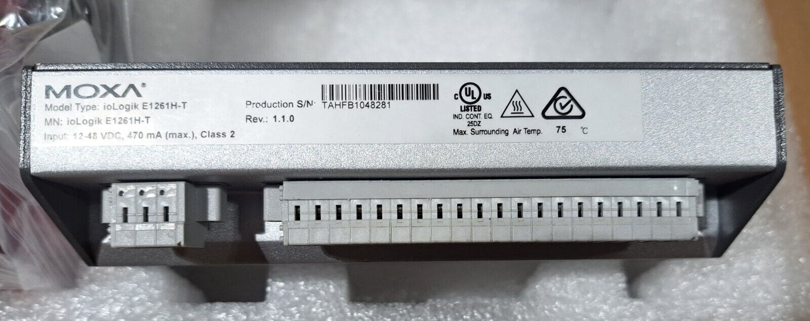 MOXA ioLogik E1261H-T REV: 1.1.0 ETHERNET REMOTE I/O