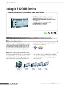 MOXA ioLogik E1261H-T REV: 1.1.0 ETHERNET REMOTE I/O