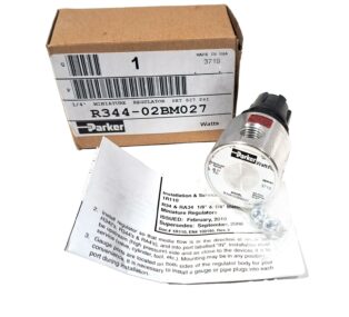 Parker Watts R344-02B Miniature Regulator R344-02BM027 SET @27 PSI