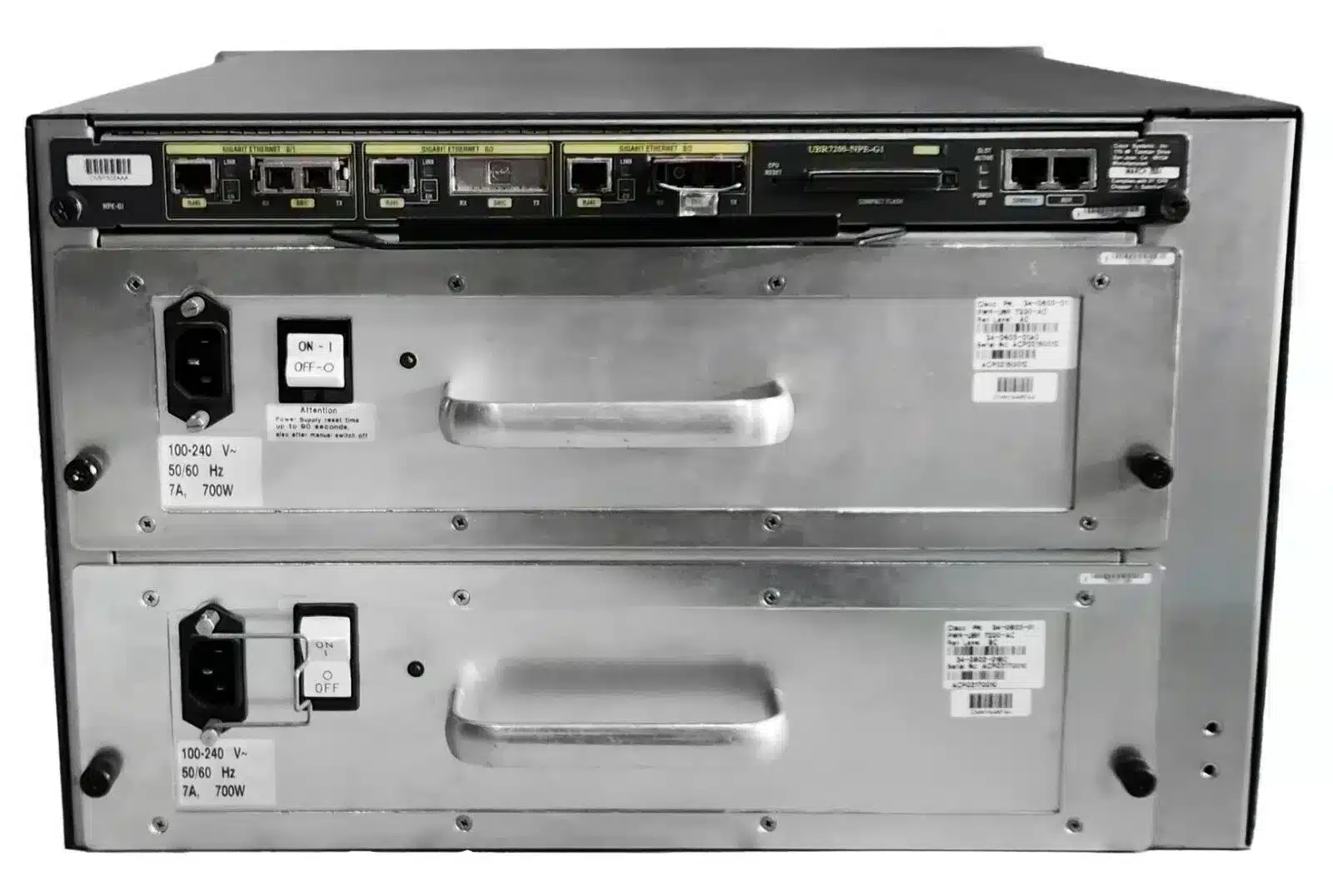 Cisco uBR7246VXR CMTS W/ uBR7200-NPE-G1, 4x MC28U, 2x PWR SUPPLY & FAN + 2x MODS