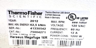 Thermo Scientific Sorvall Chassis with refrigeration system for MEGAFUGE 16R