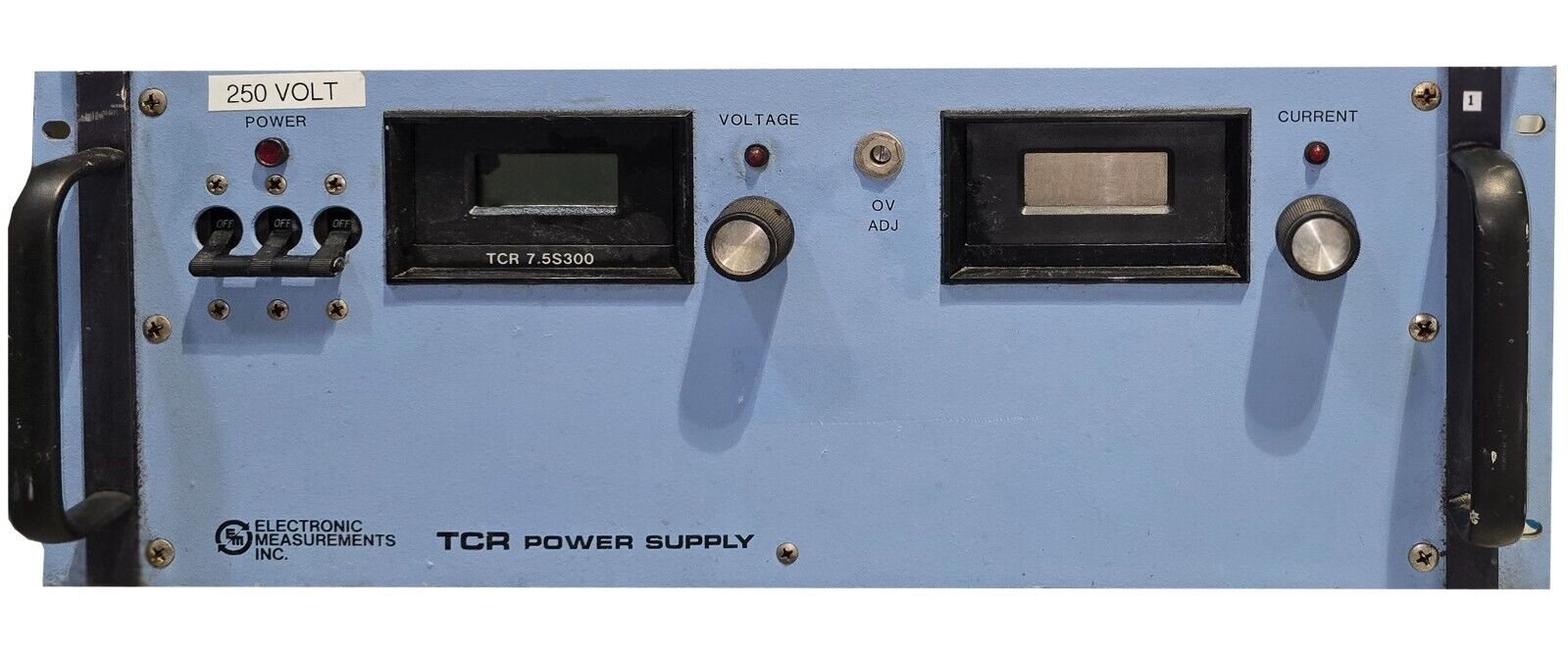 Electronic Measurements Inc TCR 7.5S300 0-7.5Vdc, 0-300A, Variable Power Supply