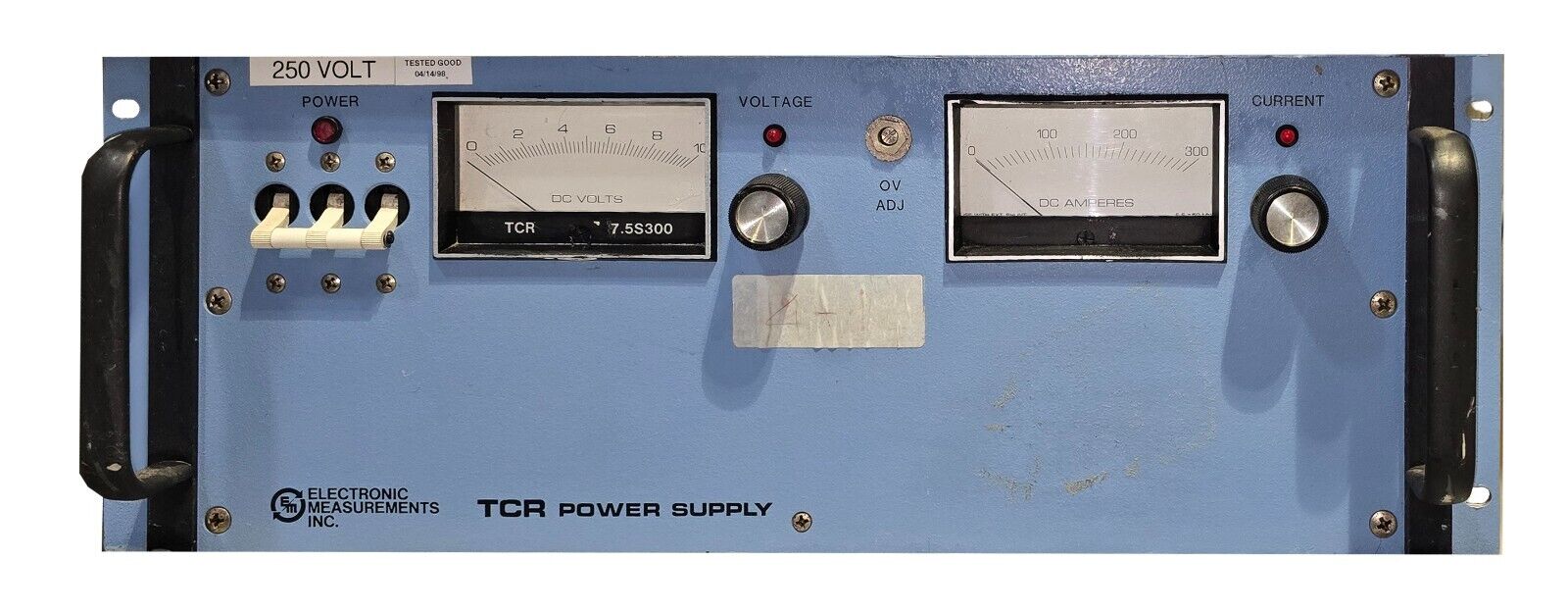 Electronic Measurements Inc TCR 7.5S300 0-7.5Vdc, 0-300A, Variable Power Supply