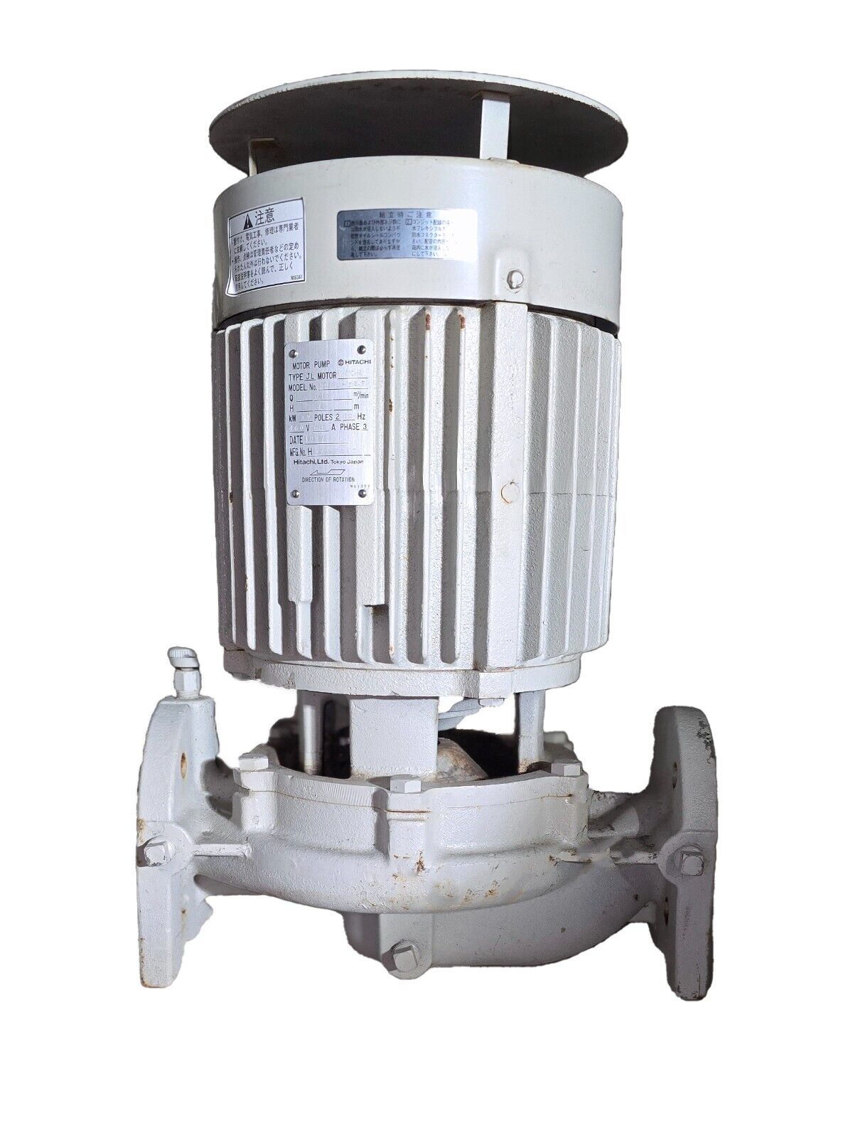 Hitachi JL Inline Motor Pump 50P2-63.7 43HP 460VAC, 60Hz, 3Ph, VTF0A-K