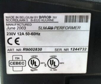 Barco SLM R8 Performer 8000 lumen SXGA Large Venue Projector