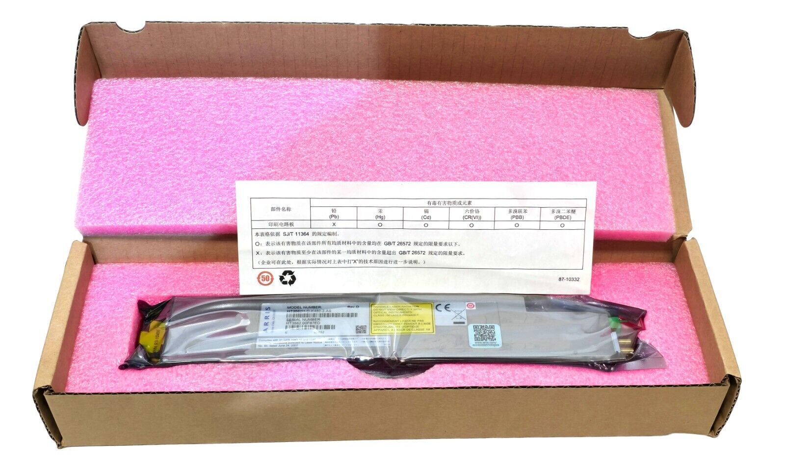 ARRIS HT3562H Dbl‐Density Full Spect DWDM-Transmitter, HT3562H-D-K480-2-AS CH.48